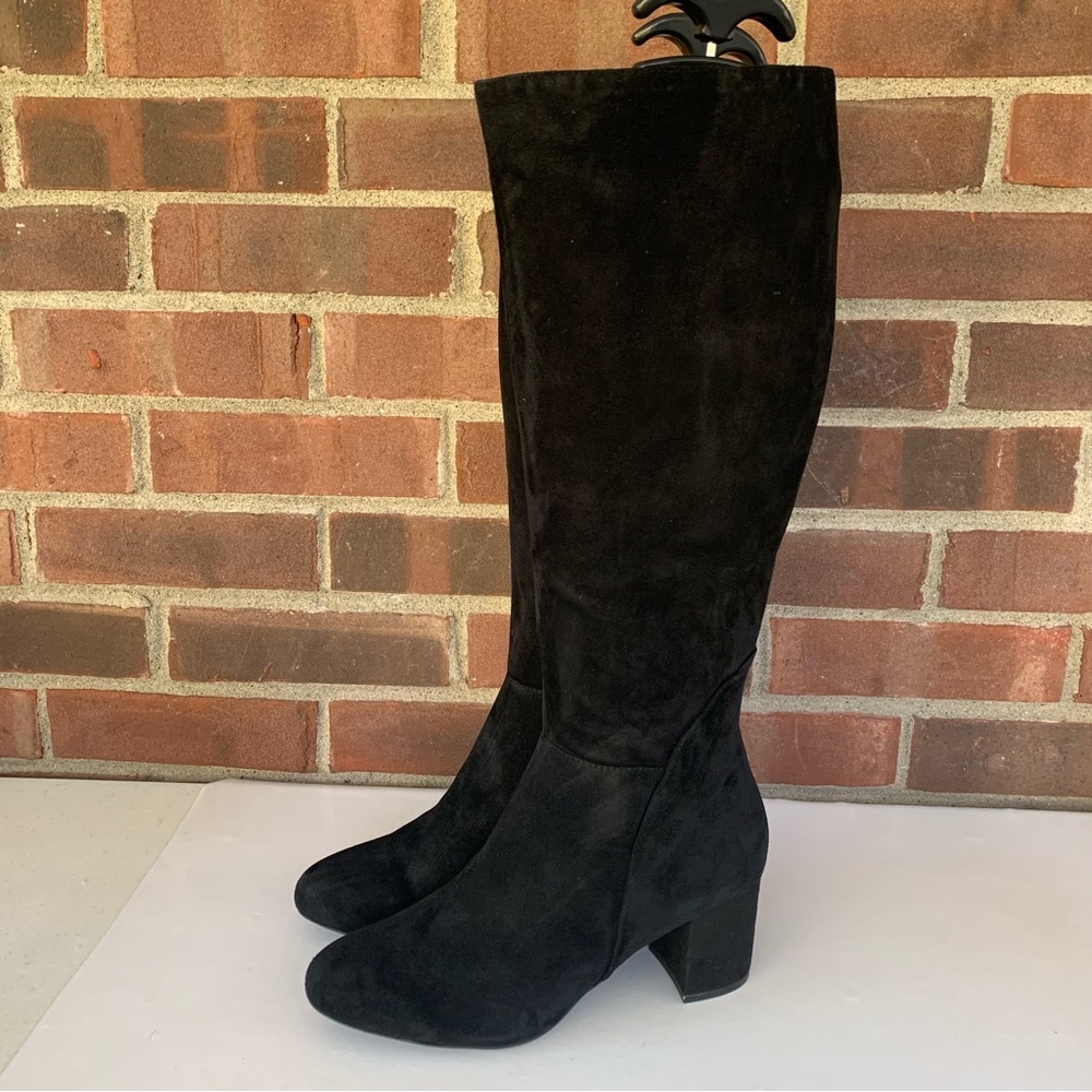 INC International Concepts Womens Radella Black Suede Knee High Boots US 8 M - Picture 4 of 10